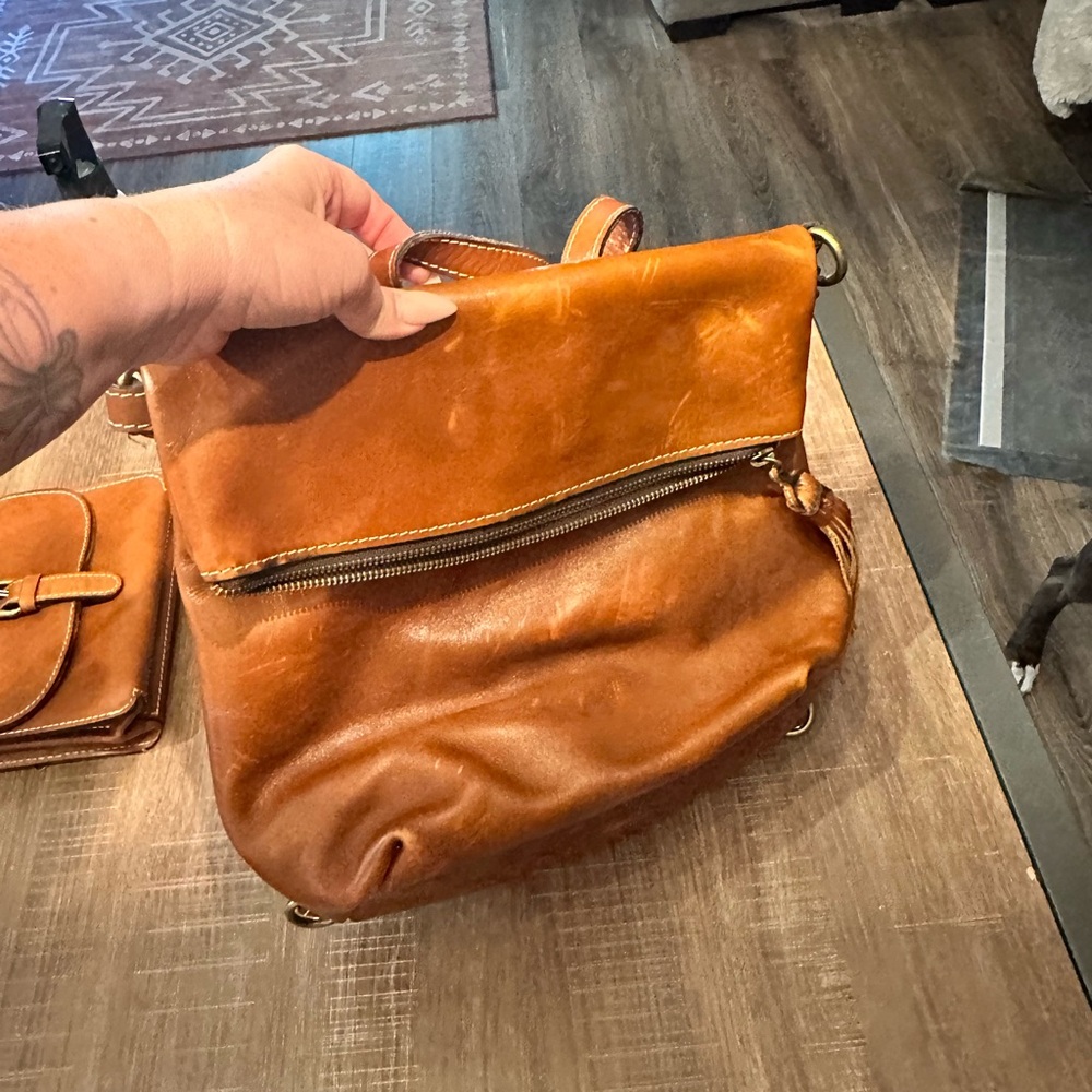 Patricia Nash Rich Brown Leather Hobo Bag